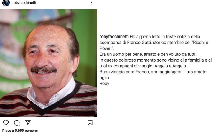 Robt Facchinetti triste ricordo Fabio Gatti
