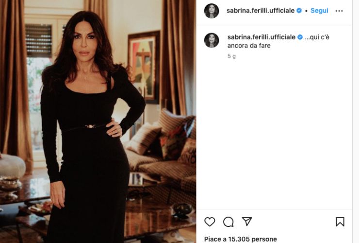 Sabrina Ferilli foto Instagram dimagrita 