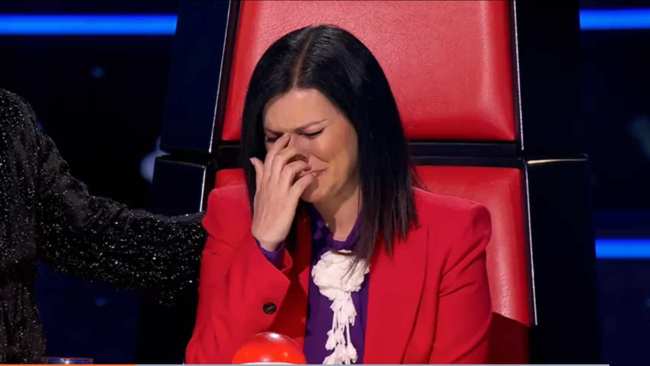 Laura Pausini in lacrime
