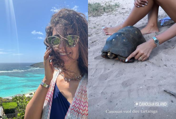 Caterina Balivo ai Caraibi in vacanza