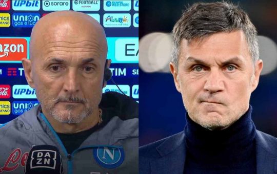 Discussione tra Spalletti e Maldini