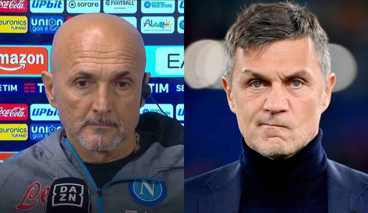 Discussione tra Spalletti e Maldini